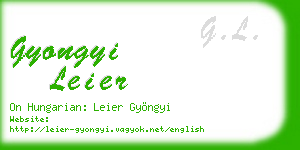 gyongyi leier business card